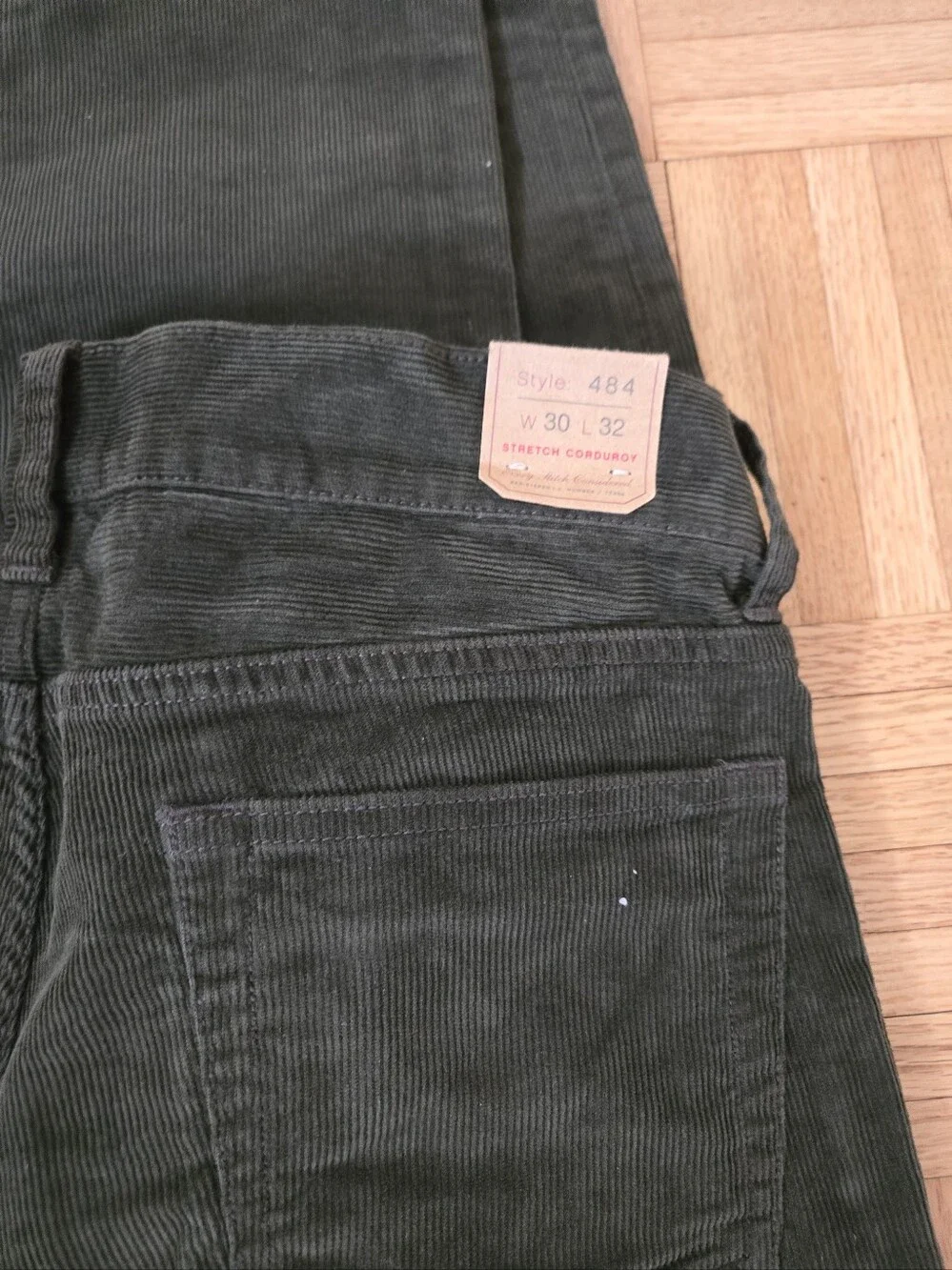 Brand New With Tags J Crew Men's Brown Corduroy Stretch Slim Jeans